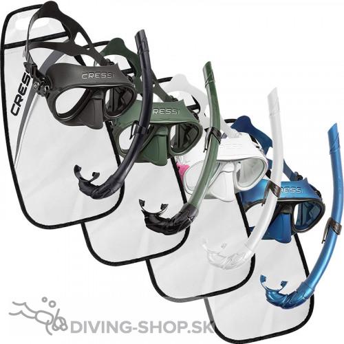 Cressi Kit Calibro mask Fog Stop And Corsica Diving Snorkel set 